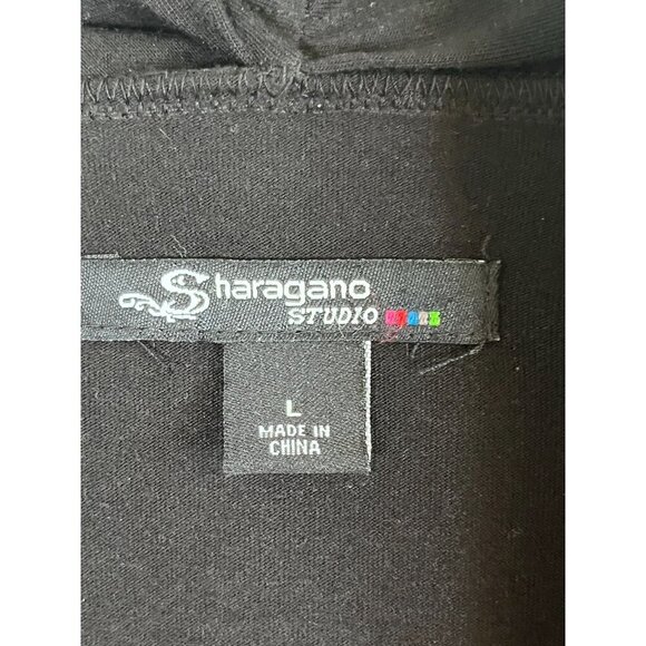 Sharagano Top Women L Black Beaded Western Boho Aztec Retro Vtg 80s Tribal Knit - Picture 2 of 12